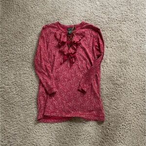 Ralph Lauren Red Long Sleeve Top